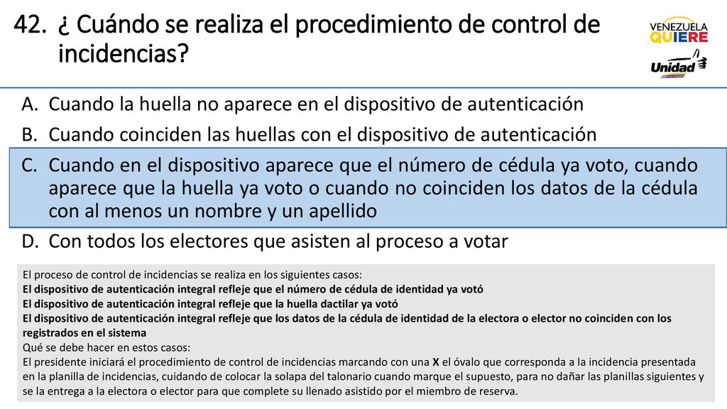 ¿ Cuándo se realiza el procedimiento de control de incidencias