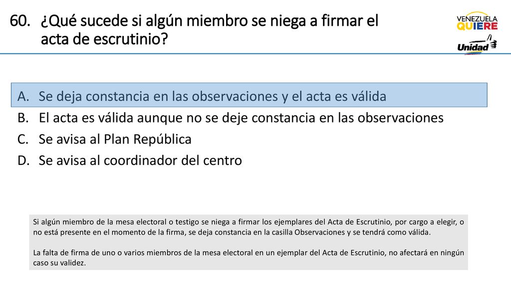 ¿Qué sucede si algún miembro se niega a firmar el acta de escrutinio