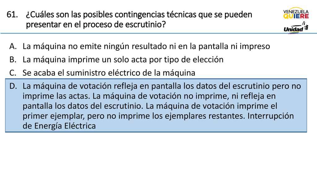 ¿Cuáles son las posibles contingencias técnicas que se pueden presentar en el proceso de escrutinio