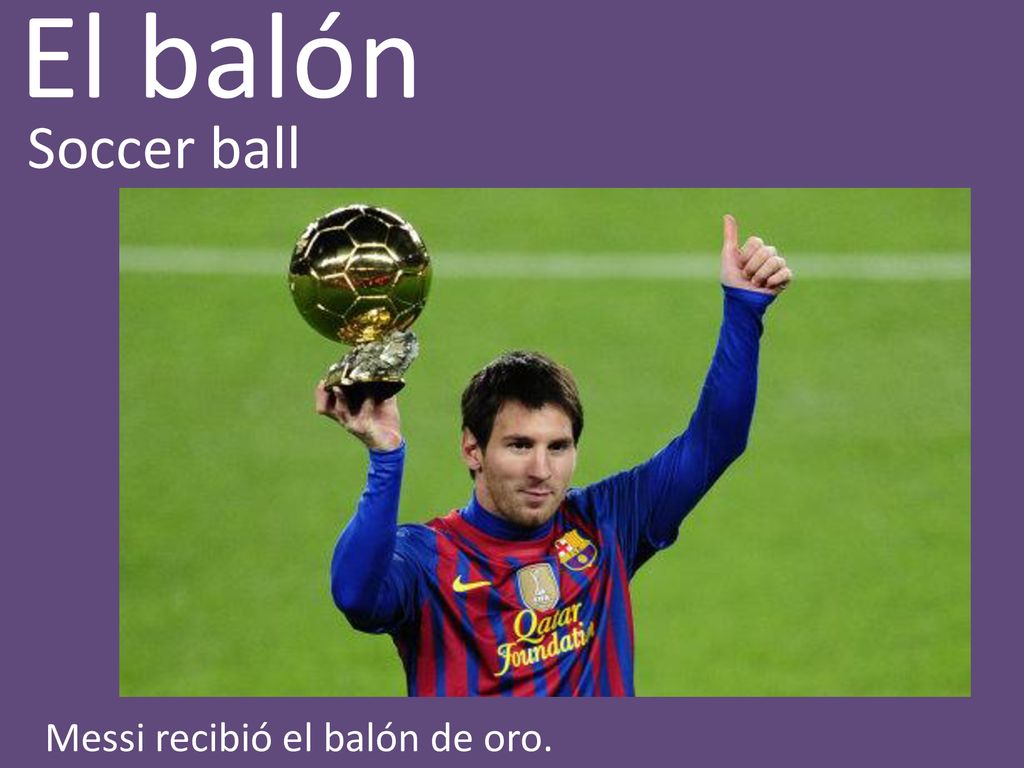 El balón Soccer ball Messi recibió el balón de oro.