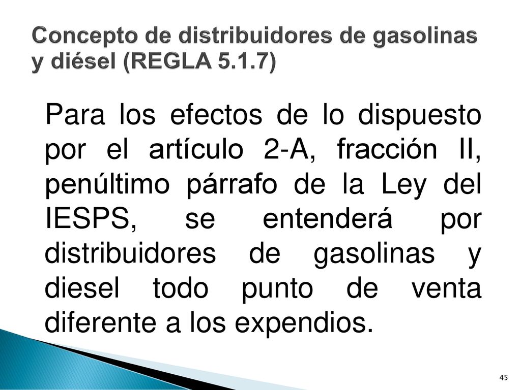 Concepto de distribuidores de gasolinas y diésel (REGLA 5.1.7)