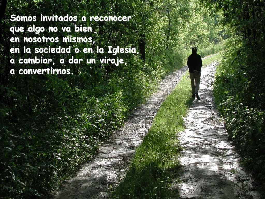 Somos invitados a reconocer que algo no va bien en nosotros mismos, en la sociedad o en la Iglesia, a cambiar, a dar un viraje, a convertirnos.