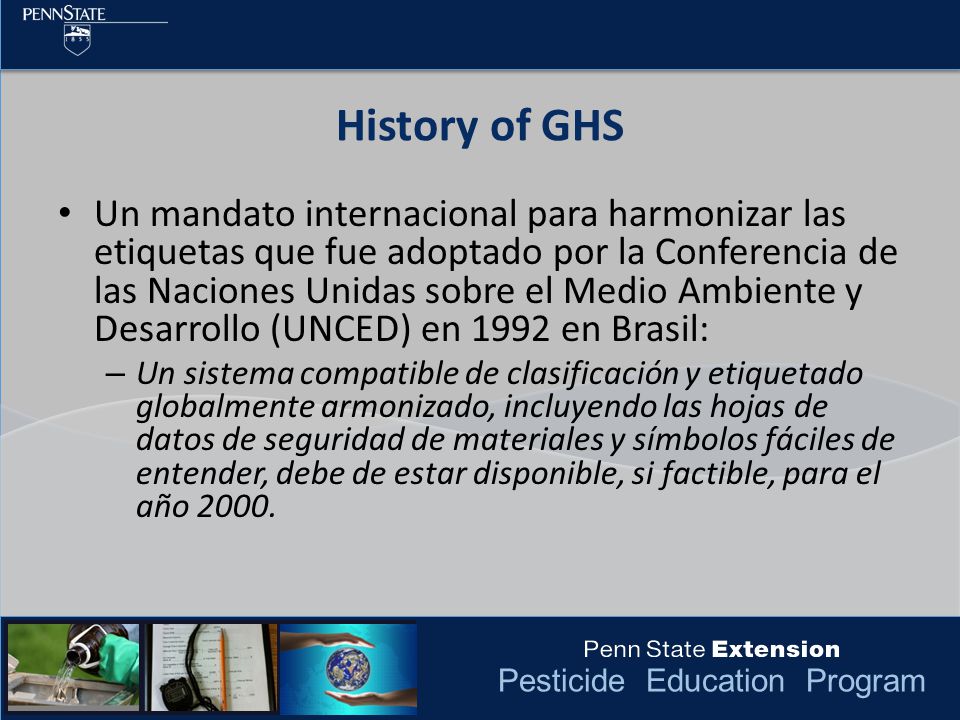 History of GHS