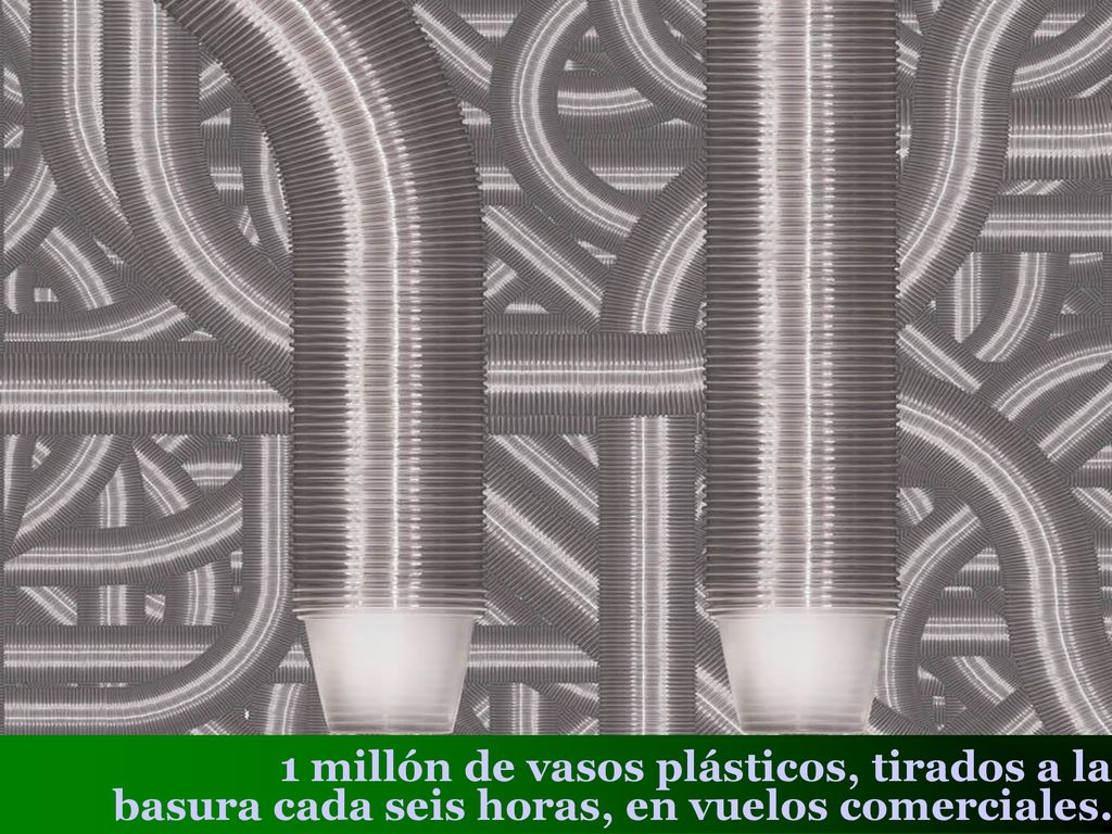 1 millón de vasos plásticos, tirados a la basura cada seis horas, en vuelos comerciales.