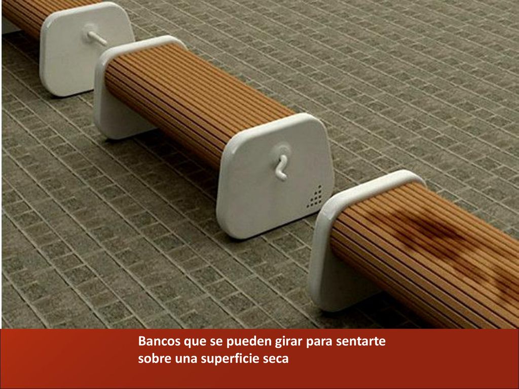 Bancos que se pueden girar para sentarte sobre una superficie seca