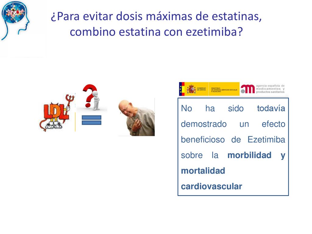 ¿Para evitar dosis máximas de estatinas, combino estatina con ezetimiba
