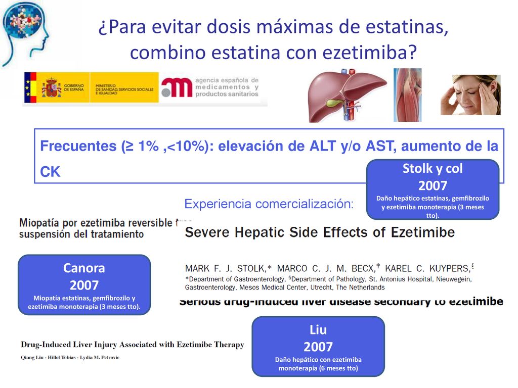 ¿Para evitar dosis máximas de estatinas, combino estatina con ezetimiba