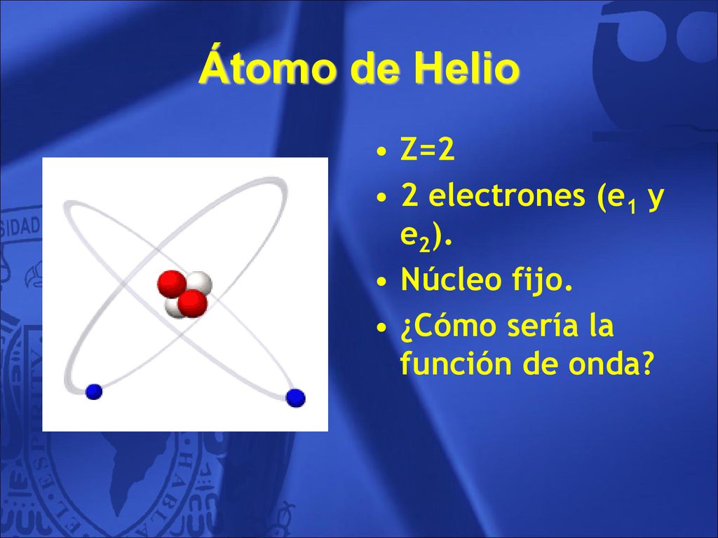 Átomo de Helio Z=2 2 electrones (e1 y e2). Núcleo fijo.