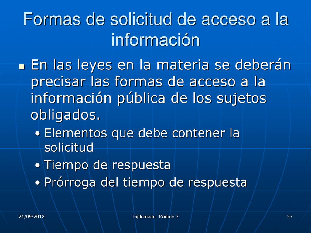 Formas de solicitud de acceso a la información