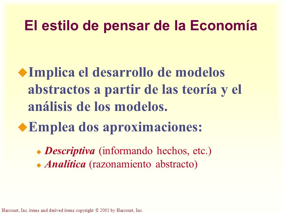 El estilo de pensar de la Economía