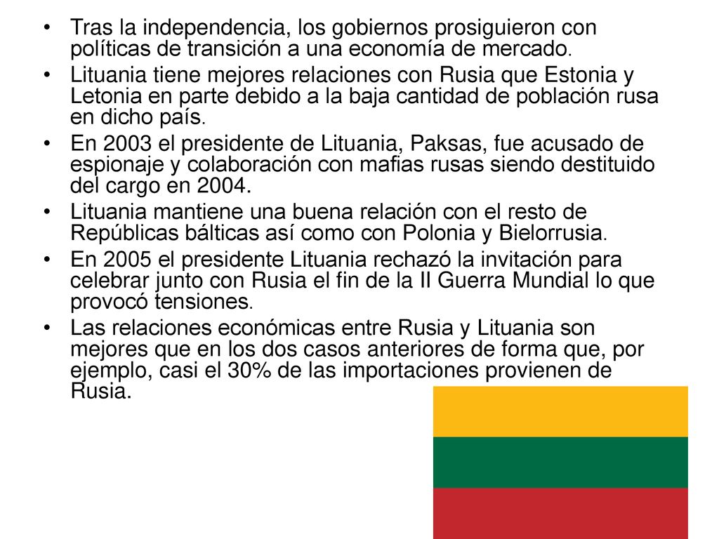 Tras la independencia, los gobiernos prosiguieron con políticas de transición a una economía de mercado.