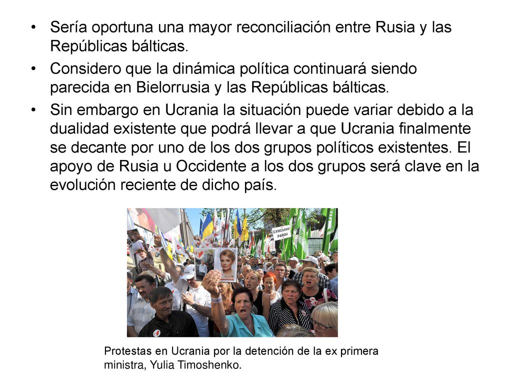 Sería oportuna una mayor reconciliación entre Rusia y las Repúblicas bálticas.