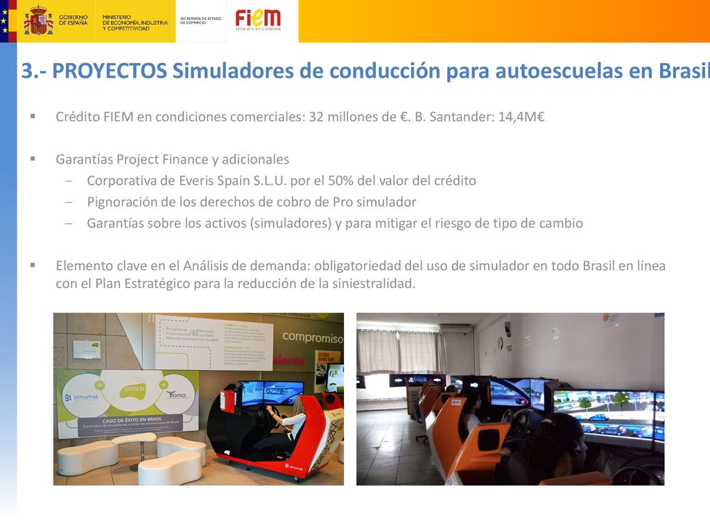 3.- PROYECTOS Simuladores de conducción para autoescuelas en Brasil