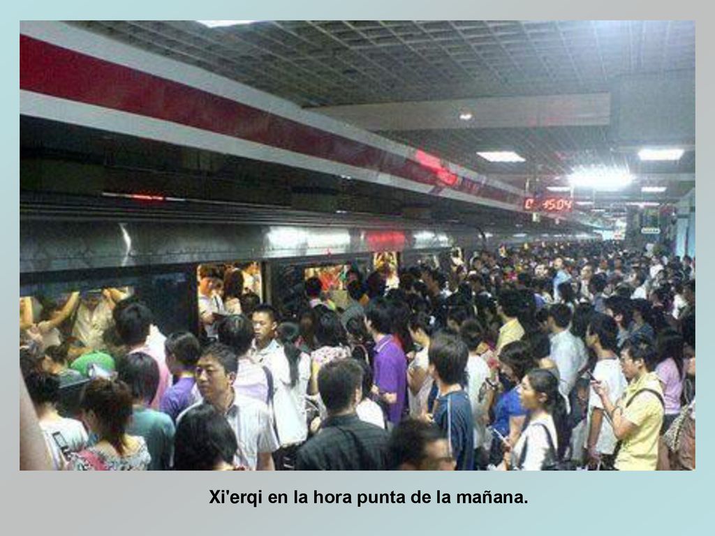 Xi erqi en la hora punta de la mañana.