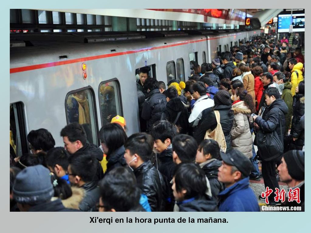Xi erqi en la hora punta de la mañana.