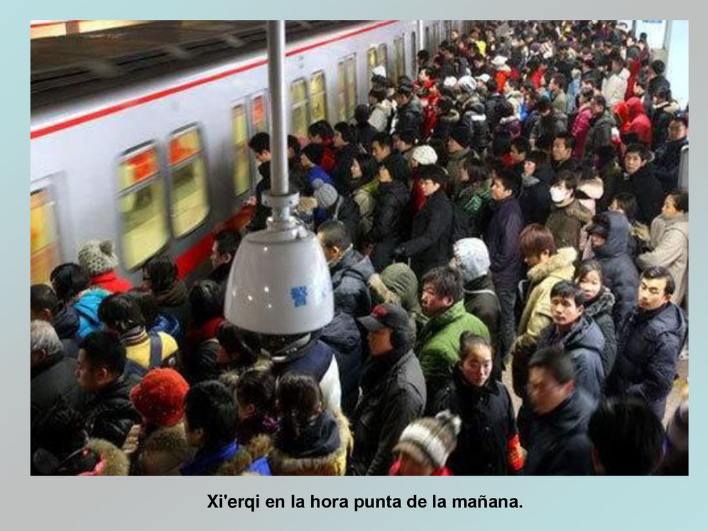 Xi erqi en la hora punta de la mañana.