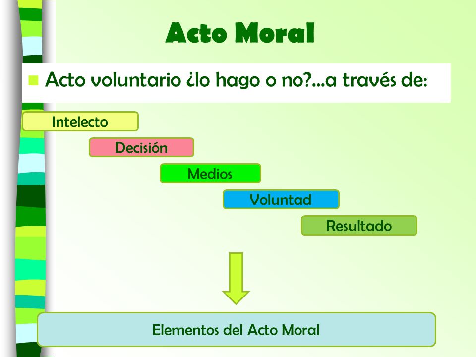 Elementos del Acto Moral