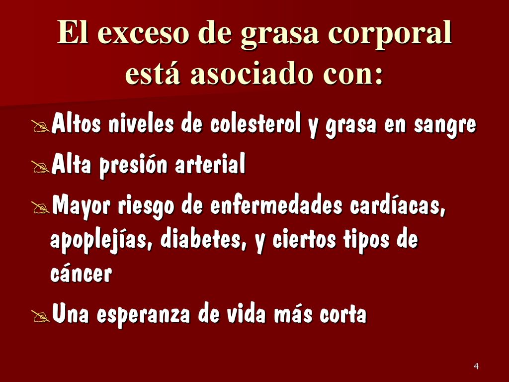 El exceso de grasa corporal está asociado con: