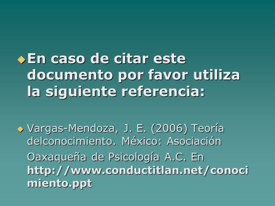 En caso de citar este documento por favor utiliza la siguiente referencia: