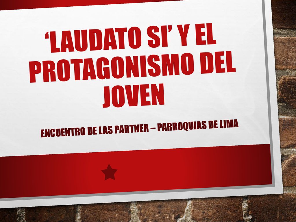 ‘Laudato si’ y el protagonismo del joven