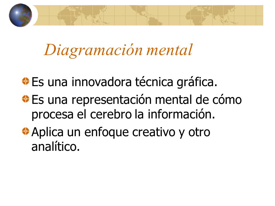 Diagramación mental Es una innovadora técnica gráfica.