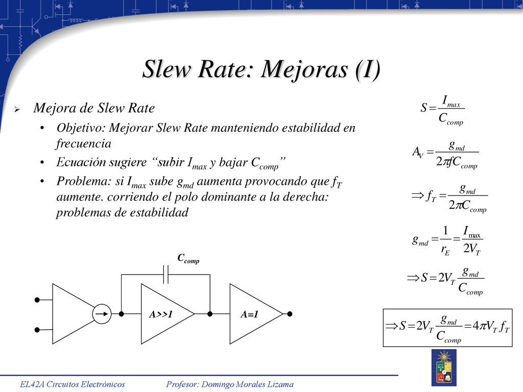 Slew Rate: Mejoras (I) Mejora de Slew Rate