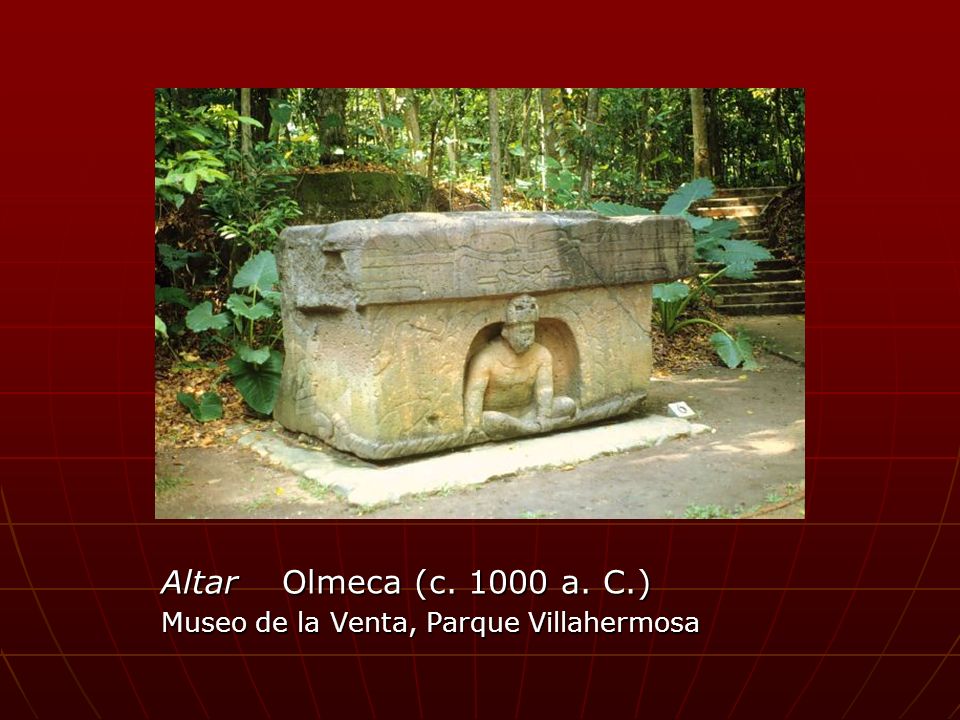 Altar Olmeca (c a. C.) Museo de la Venta, Parque Villahermosa