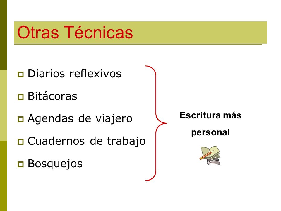 Otras Técnicas Diarios reflexivos Bitácoras Agendas de viajero