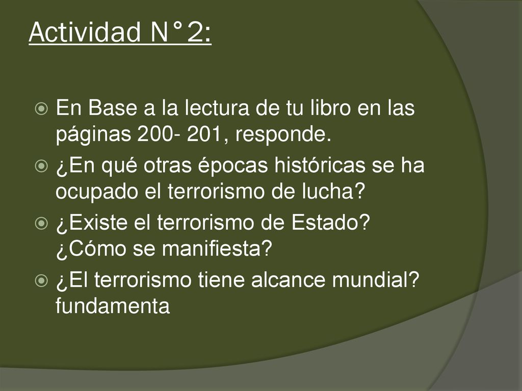 Actividad N°2: En Base a la lectura de tu libro en las páginas , responde.