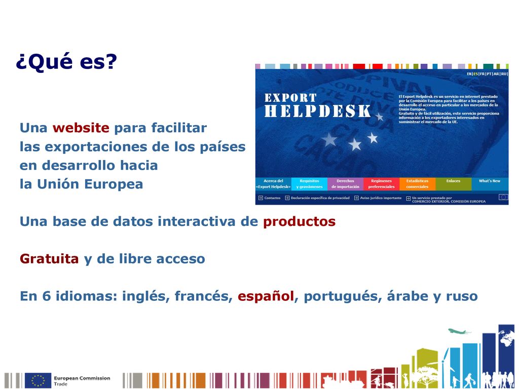 ¿Qué es Una website para facilitar las exportaciones de los países