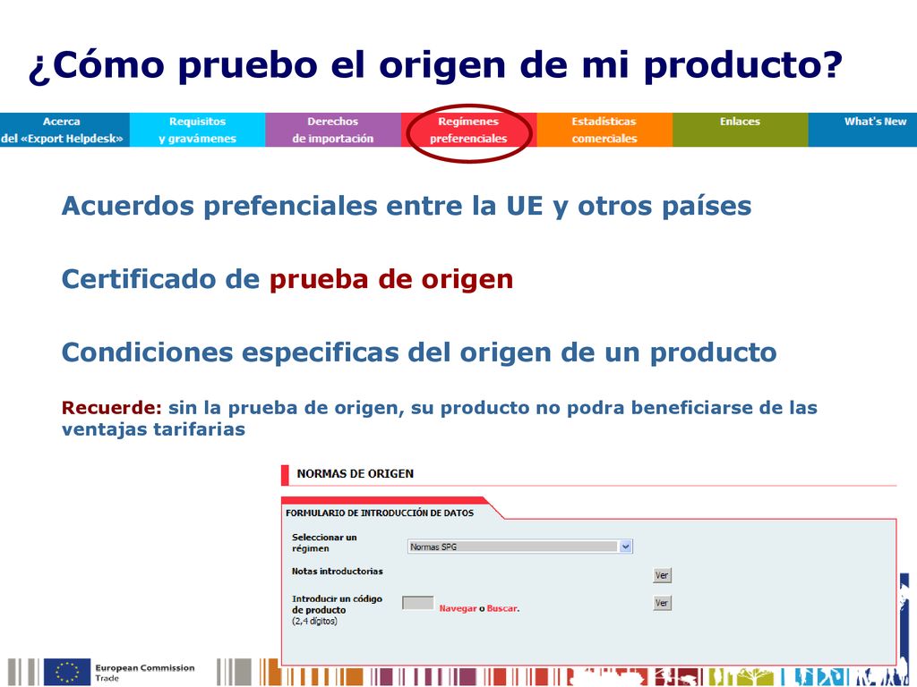 ¿Cómo pruebo el origen de mi producto