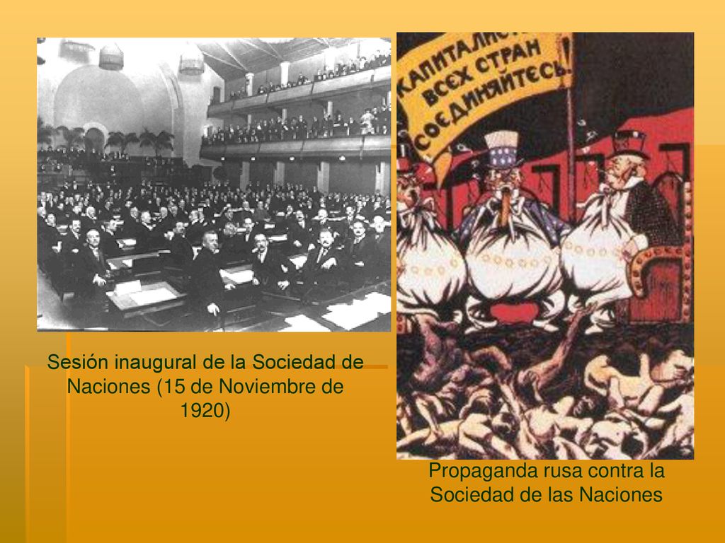 Sesión inaugural de la Sociedad de Naciones (15 de Noviembre de 1920)