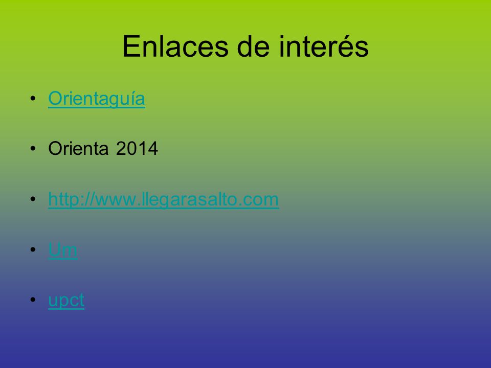 Enlaces de interés Orientaguía Orienta 2014