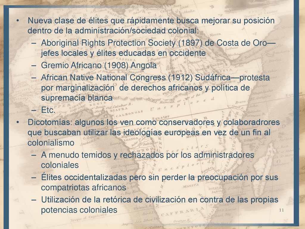 Nueva clase de élites que rápidamente busca mejorar su posición dentro de la administración/sociedad colonial: