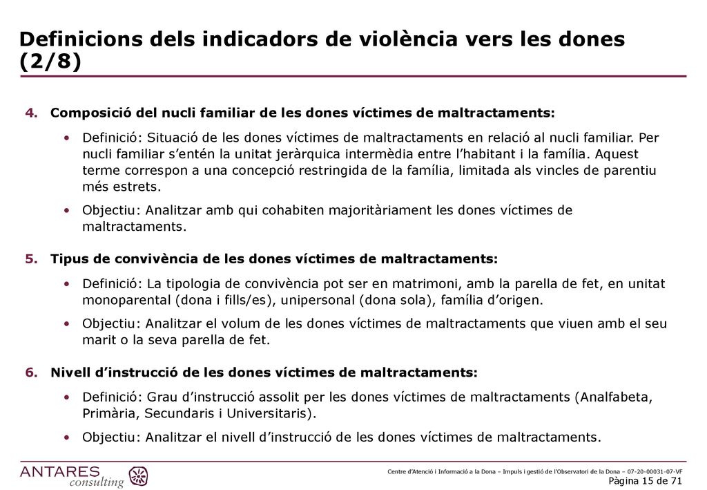 Definicions dels indicadors de violència vers les dones (2/8)