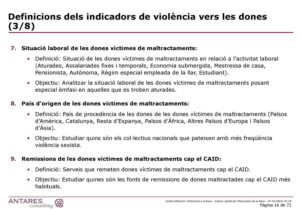 Definicions dels indicadors de violència vers les dones (3/8)