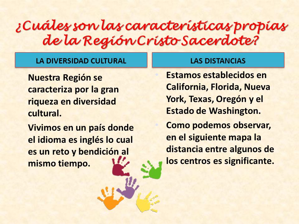 ¿Cuáles son las características propias de la Región Cristo Sacerdote