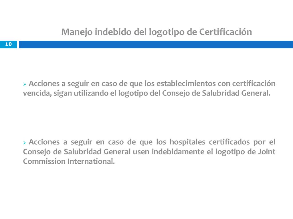 Manejo indebido del logotipo de Certificación