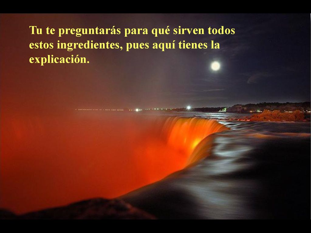 Tu te preguntarás para qué sirven todos estos ingredientes, pues aquí tienes la explicación.