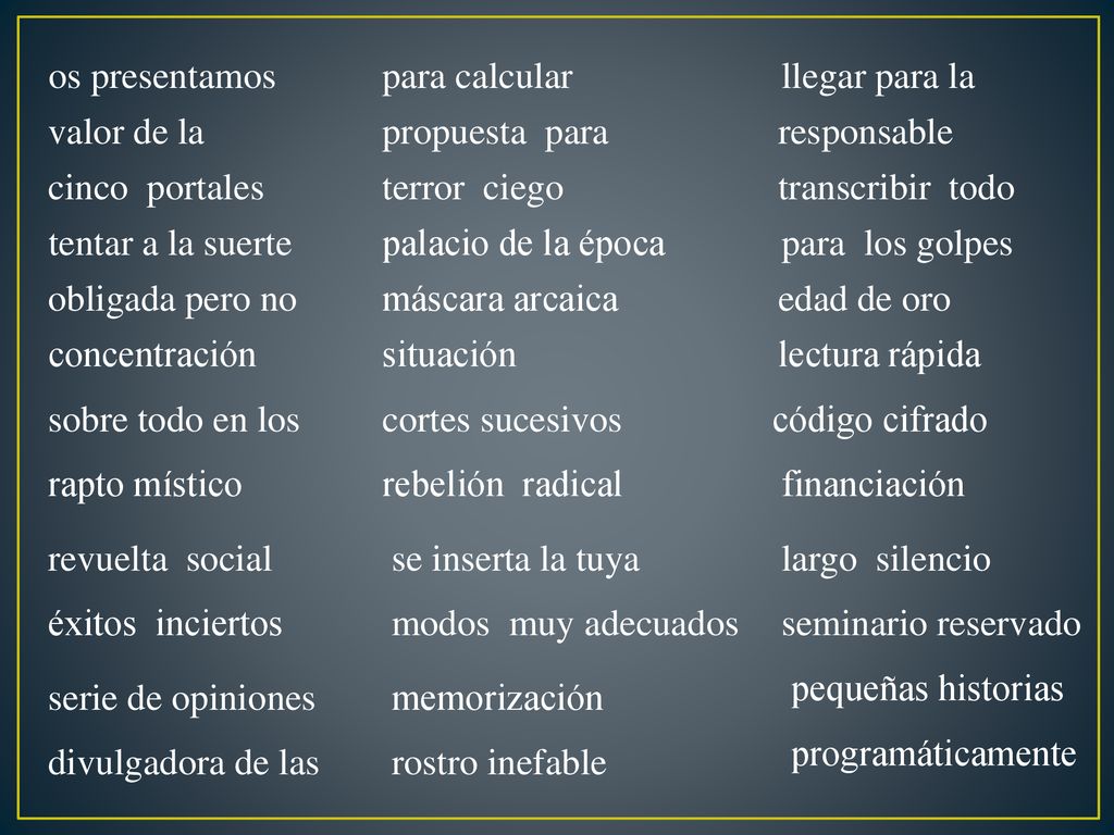 os presentamos para calcular llegar para la valor de la propuesta para