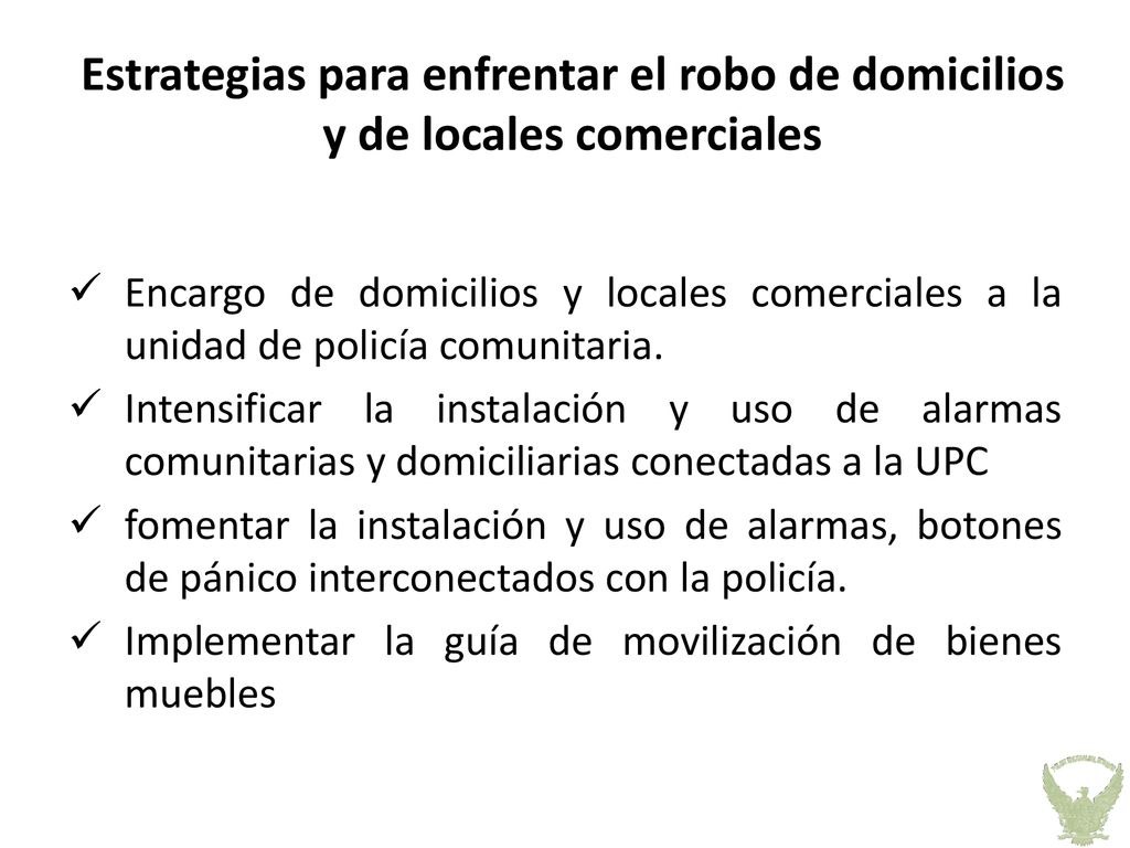 Estrategias para enfrentar el robo de domicilios y de locales comerciales