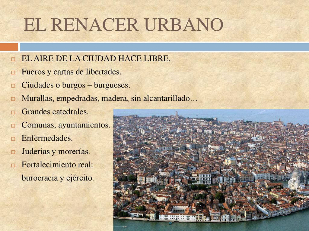 EL RENACER URBANO EL AIRE DE LA CIUDAD HACE LIBRE.