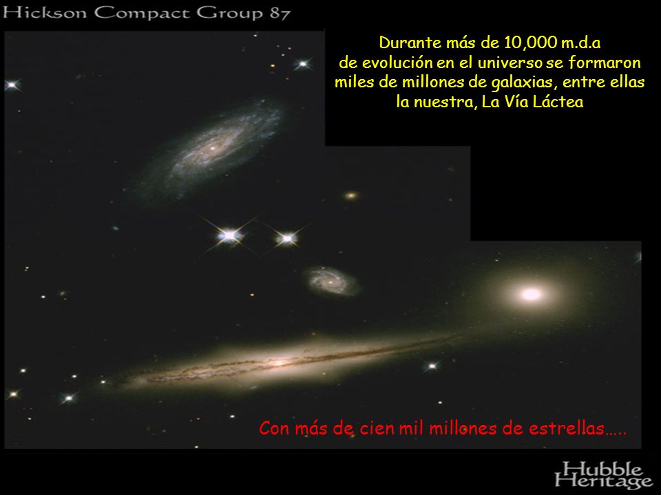 Con más de cien mil millones de estrellas…..