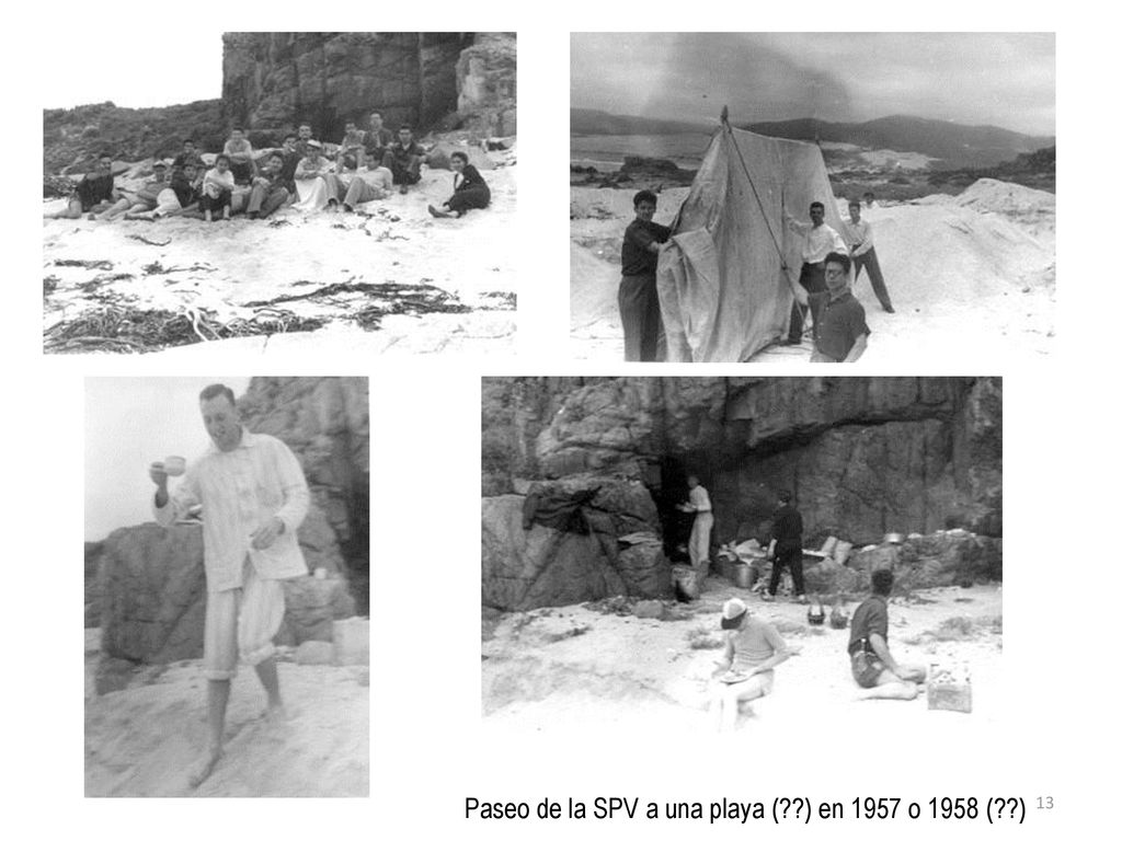 Paseo de la SPV a una playa ( ) en 1957 o 1958 ( )