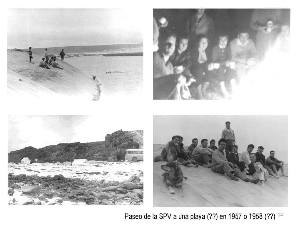 Paseo de la SPV a una playa ( ) en 1957 o 1958 ( )