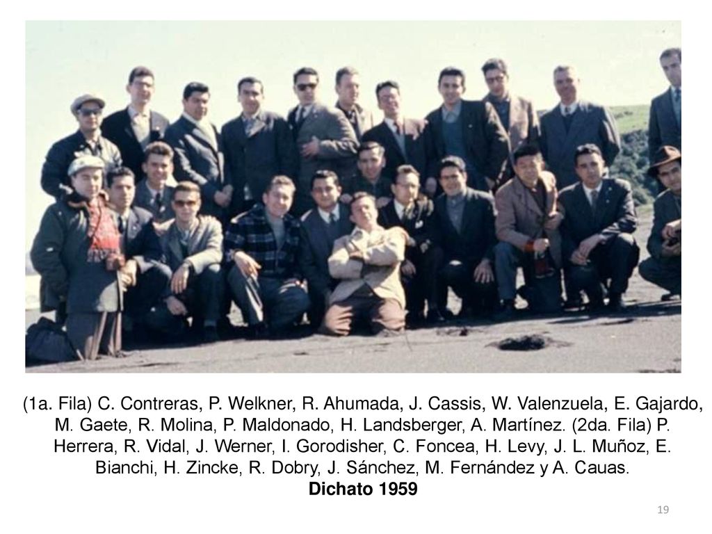 (1a. Fila) C. Contreras, P. Welkner, R. Ahumada, J. Cassis, W