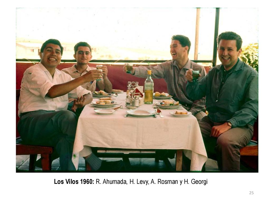 Los Vilos 1960: R. Ahumada, H. Levy, A. Rosman y H. Georgi