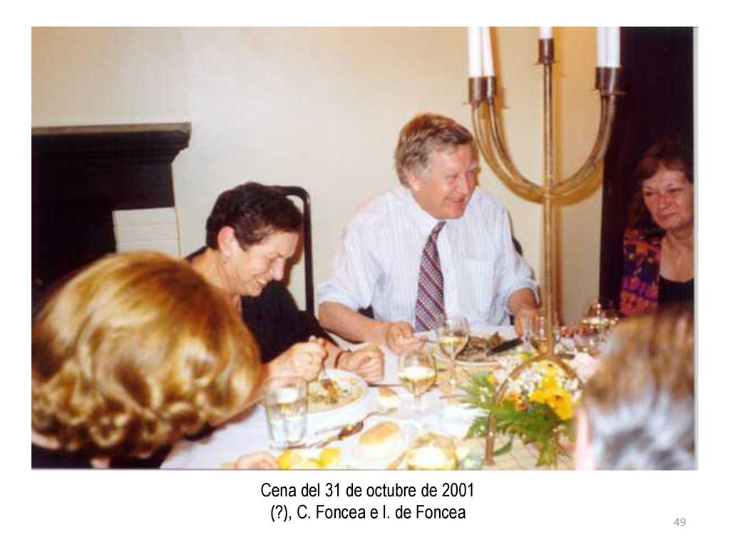 Cena del 31 de octubre de 2001 ( ), C. Foncea e I. de Foncea