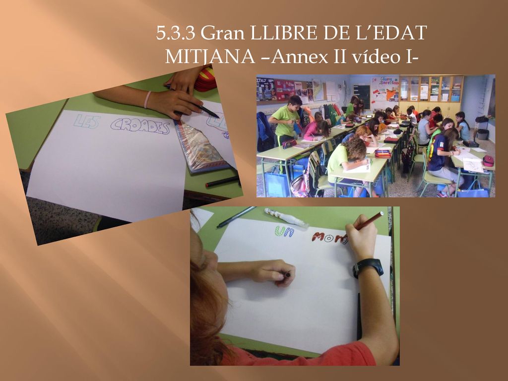 5.3.3 Gran LLIBRE DE L’EDAT MITJANA –Annex II vídeo I-