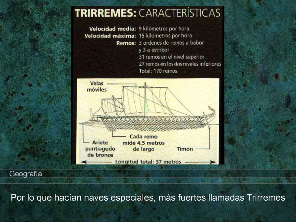Por lo que hacían naves especiales, más fuertes llamadas Trirremes